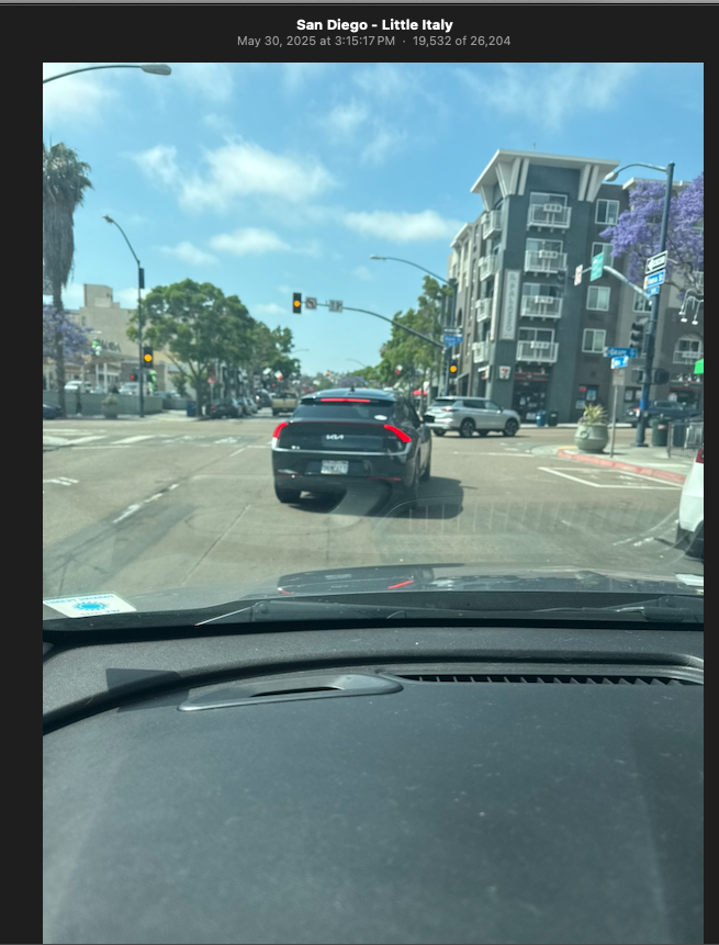 Dashcam — San Diego Little Italy — May 30 2025 3:15:17 PM